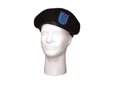 Black Military With Blue Flash Style Wool Beret Rothco 4918 • $16.99