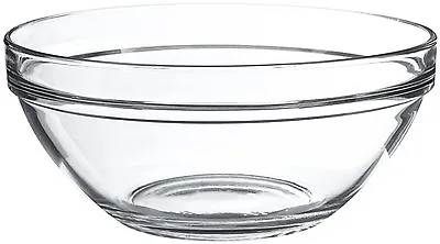 £6.95 • Buy 9 Inch GLASS BOWL - CHEFS MIXING BOWL - FRUIT / SALAD BOWL - 2.5 Ltr