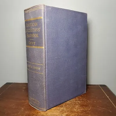 $75 • Buy 1953 American Electricians Handbook By Terrell Croft Revised By Clifford Carr
