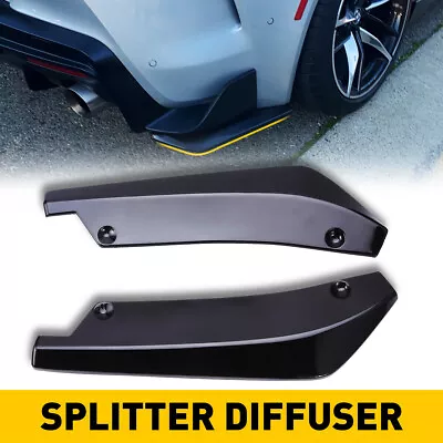 Pair Rear Spat Bumper Lip Splitter Diffuser Canard Spoiler For Chevrolet Chevy • $27.45