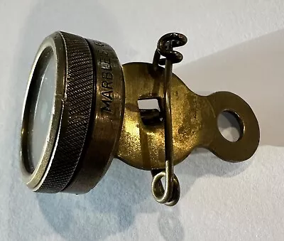Vintage Marble's Gladstone MI USA Brass Pin-On Compass • $30