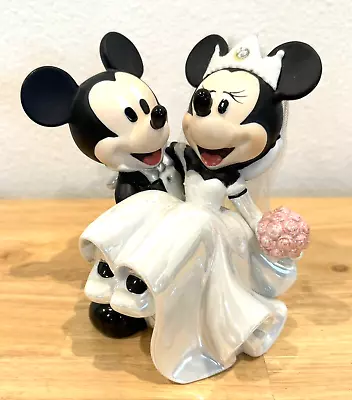 Vintage Mickey Mouse & Minnie Disney Parks Wedding Cake Topper Figure Figurine • $79.99