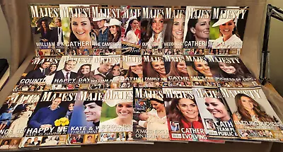 (24) 2010-2021 Majesty British Royal Magazines W/ Princess Catherine Kate Covers • $35