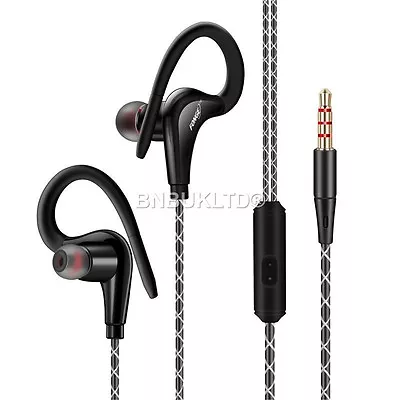 £3.95 • Buy Hook Headphones Sports In Ear Over Ear Earphones With Mic Noise Isolating