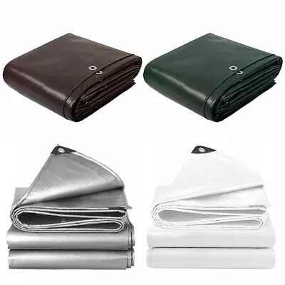 Heavy Duty Waterproof Tarp Poly Canopy Tent Shelter Cover Reinforced Tarpaulin • $32.98