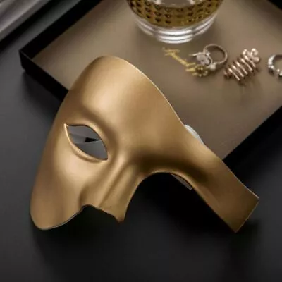 PVC Steampunk Phantom Masquerade  Cosplay Mask Plastic Half Face Men/Women • £7.97