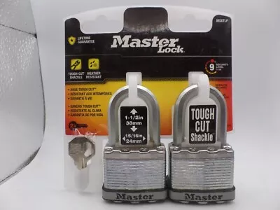 Master Lock M5xtlfccsen Heavy Duty Outdoor Padlock 2 Wide 1-1/2 Shackle 2pack • $19.88