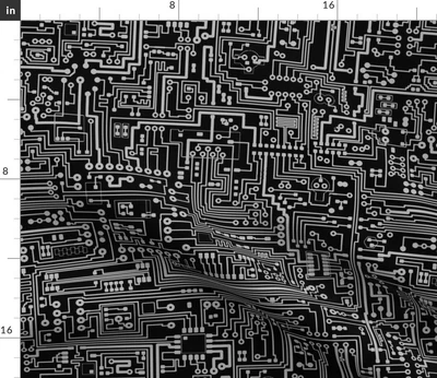 $61 • Buy Computer Nerd Science Stem Tech Technology Spoonflower Fabric By The Yard