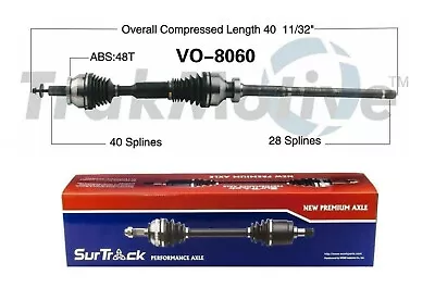 For Volvo XC90 2007-2011 3.2L AWD Front Pass Right CV Axle Shaft SurTrack VO8060 • $159.93