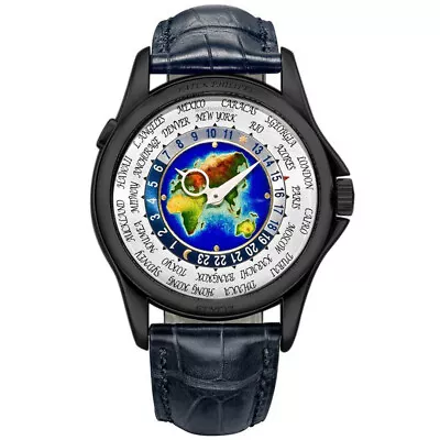 Patek Philippe 5131G World Time Email Cloisonné 18kt White Gold Black DLC • $148995