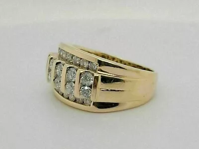 3 Ct Round Lab Created Diamond Men's Engagement Band Ring 14K Yellow Gold Plated • $106.32