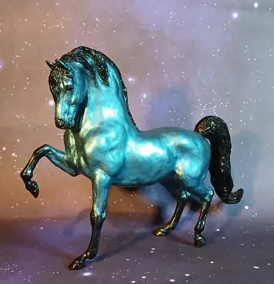 Breyer Custom Glossy Blue Mica Glitter Original Mold Sherman Morgan  • $79