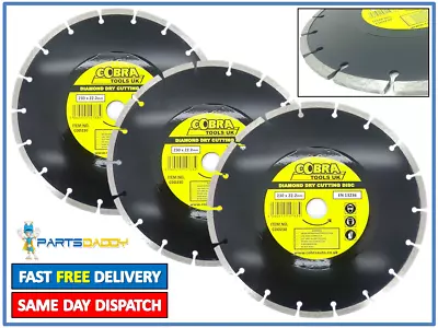 3 X 9  230mm Diamond Angle Grinder Blade Discs Stone Brick Cutting Concrete 3-11 • £18.49