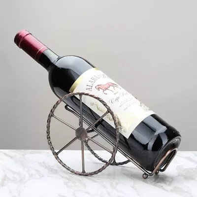 Countertop Wine Rack - Wine Holder For Wine Storage - Red Bronze Metal Wine R... • $23.88