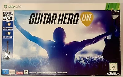 Guitar Hero Live Xbox 360 Guitar Controller Dongle & Game Activision PAL -In Box • $119