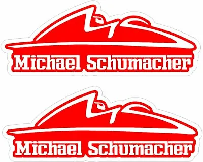  Michael Schumacher  Decals / DECALS BIKE CAR F1 RACES STICKERS SET OF 2 • £4.50