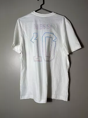 Adidas Inter Miami Messi Men’s T-shirt Cotton Size L White Soccer-MLS Florida • $27.99