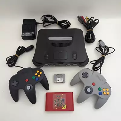 VGC! Genuine Nintendo 64 N64 Console 2 Controllers Super 64 ED Game Cart PAL AUS • $329.99