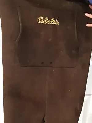 Cabela’s Brown Neoprene Chest Waders Size 10S With Thinsulate Boots • $55