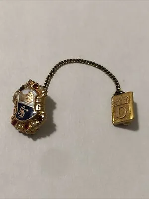 Vintage Slc Temple Lds Mormon Seminary Pin 1956 Red Stones & Pearls • $29.99