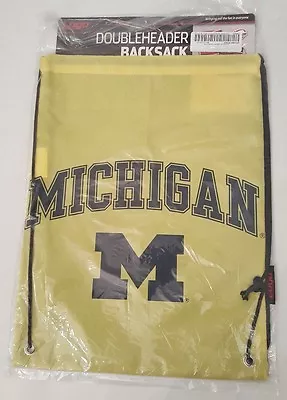 LOGO CHAIR MICHIGAN WOLVERINES DOUBLEHEADER REVERSIBLE BACKSACK W/Team Colors • $11.99