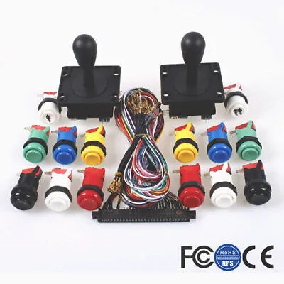 2P HAPP Style Arcade JAMMA MAME Kit Joystick & 8 HAPP Style Buttons • £44.40