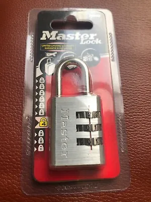 Master Lock 7630EURD Aluminium 30mm 3-Digit Combination Padlock MLK7630 • £4.85