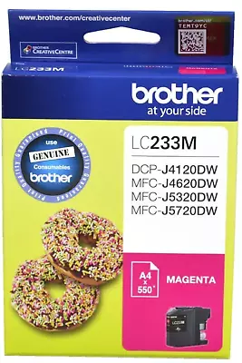 GENUINE Brother LC233M◉Magenta Ink Cartridge◉BB 09/2021◉550 Pages◉DCP-J562DW MFC • $17.95