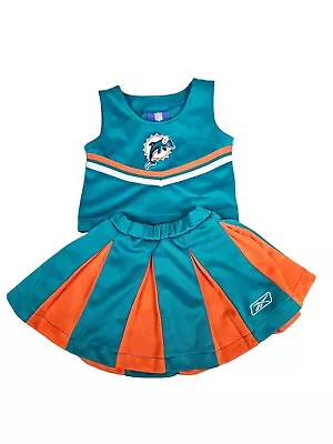 Vintage Reebok NFL Miami Dolphins Cheerleader Outfit Size 2T Toddler Girl S46 • $29.99