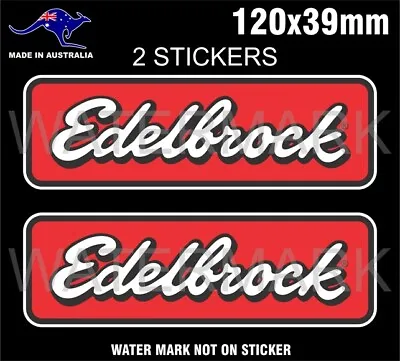 2 Edelbrock Stickers Decals For Beer Fridge Toolbox Mancave Hot Rod Rat Rod Etc • $5.50