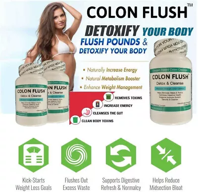 £19.95 • Buy Colon Flush Cleanser Detox Digestive System Oxy Cleanse Bloating Support 90s