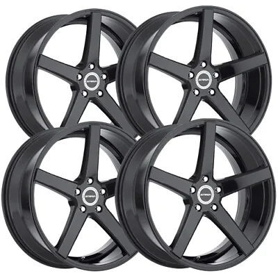 $745.96 • Buy (Set Of 4) Strada S35 Perfetto 18x8 5x112 +40mm Gloss Black Wheels Rims 18  Inch