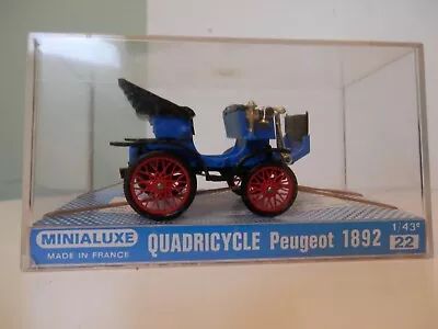 1/43 Minialuxe No: 22  Peugeot Quadricycle 1892 • $34.85