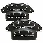 C6 Z06 & Grand Sport Corvette Brake Caliper Cover Set - Stealth Black W/ Black • $349.95