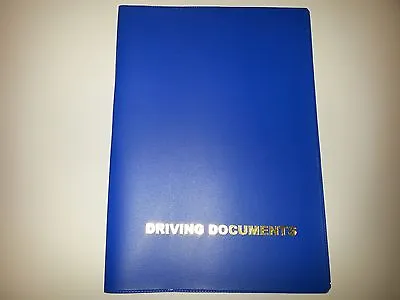 -a5 Mid Blue Car Document Holder Holder With Card Pocket • £3.98