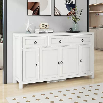 Retro Sideboard Buffet Storage Cabinet With Flip Door And 1 Drawer For Kitchen • $396.99