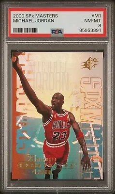 2000 SPx Masters #M1 MICHAEL JORDAN PSA 8 Near Mint-Mint • $50