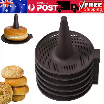 6Pcs Donut Carbon Silicone Mould Pastry Mold Doughnut Pan Bagel Tray Mold Baking • $19.65