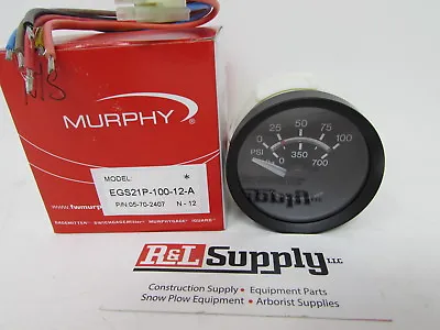 New Murphy 100psi Electric Oil Pressure Gauge Egs21p-100-12-a Part # 05-70-2407 • $74.23