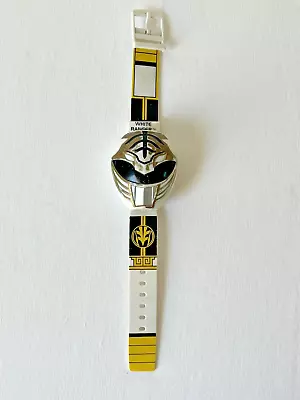 Vintage 1995 Mighty Morphin Power Rangers White Ranger Watch Sound Works New Bat • $72