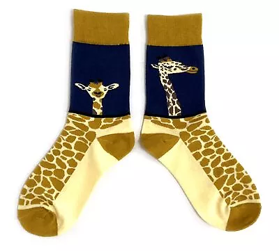£7.79 • Buy Ladies Giraffe Two Faced Mustard Socks 4-8 UK / 37-42 Eur / 6-10 US