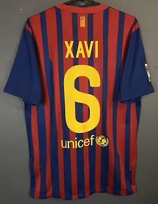 Xavi Nike Men Fc Barcelona 2011/2012 Soccer Football Shirt Jersey Maillot Size S • $113.99