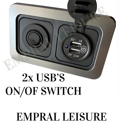 CBE C-Line 12v Dual Double USB Socket Light Switch Campervan Motorhome Caravan • £19.99