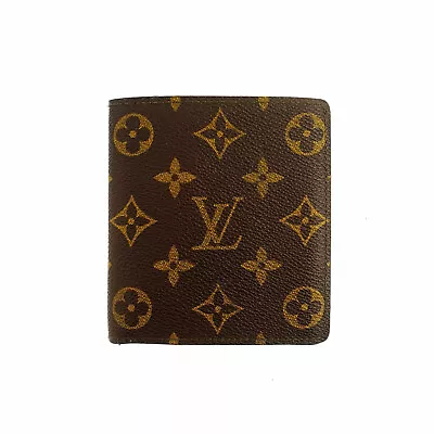 Authentic LOUIS VUITTON 10x Card LV Monogram Canvas Leather Bifold Wallet Spain • $200