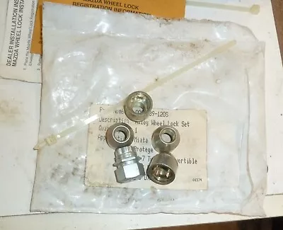 Genuine OEM Mazda Dealer COMPLETE FULL SET Wheel Locks Lugs (4) With Key-Vintage • $45
