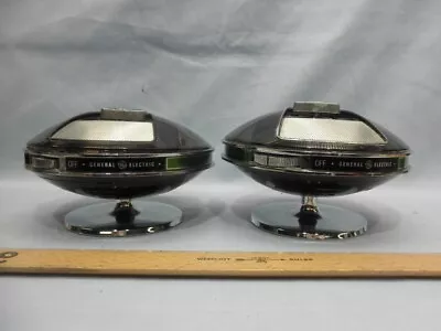 2 VINTAGE 70s GE P2775A SPACESHIP ATOMIC FLYING SAUCER TRANSISTOR UFO RADIOS-NR • $32