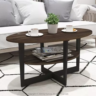 Stylish Oval Coffee Table Home Furniture Decor Storage End Table W/Rounded Edge • $45.13