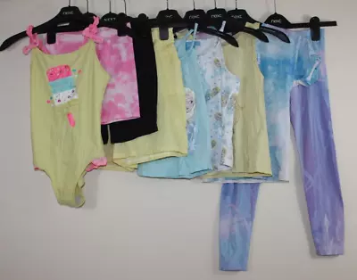 Girls Age 7-8 Years Bundle Frozen Pyjamas Vests Shorts My Little Pony 9 Items • £6