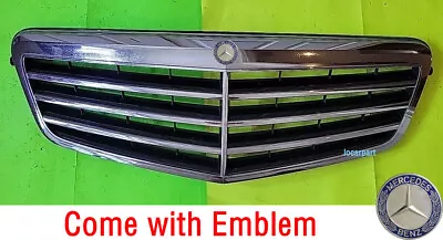 Grille W/Emblem For Mercedes Benz W212 E350 E550 E63 Grill 2010 11 12 2013 Chrom • $118.99