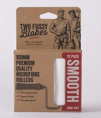 Two Fussy Blokes Smooth Roller Refill Sleeves 4  (100mm) - 10 Pack • £16.86